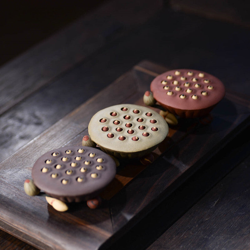 Purple Clay Tea Pet Sculpture Ornaments Desktop Figurine Chinese Zisha Tea Set