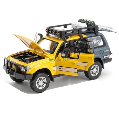 1/24 Land Cruiser LC80 Model Car Diecast Toy Cars Toys for Boys Kids Gift Yellow