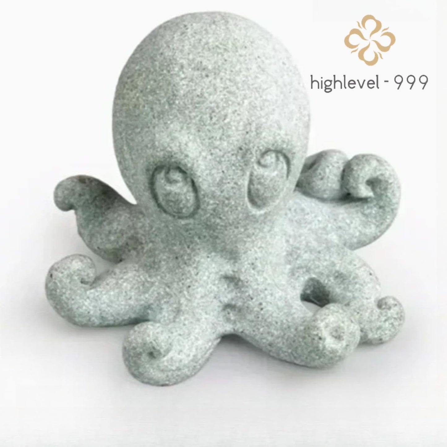 Handmade Octopus Green Sand Stone Tea Pet 6cm Tea Decoration Statue Tea Play