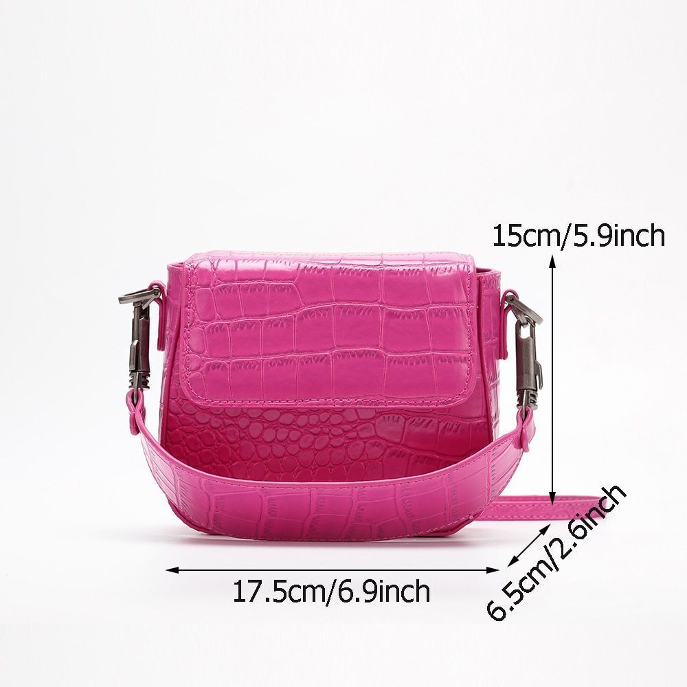 Fashionable Crocodile Pattern Handbag Shoulder Crossbody Bags Small Clutch Purse