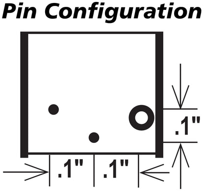 1K Ohm ½W Single Turn Cermet Potentiometer with Shaft, 0.1" Pin Spacing, ⅜-inch