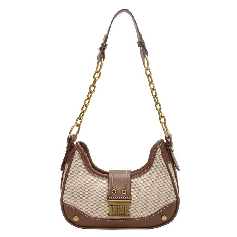 Vintage Shoulder Bag Crossbody Bags Handbags Purse Chain Bag 22*14*7CM Polyester