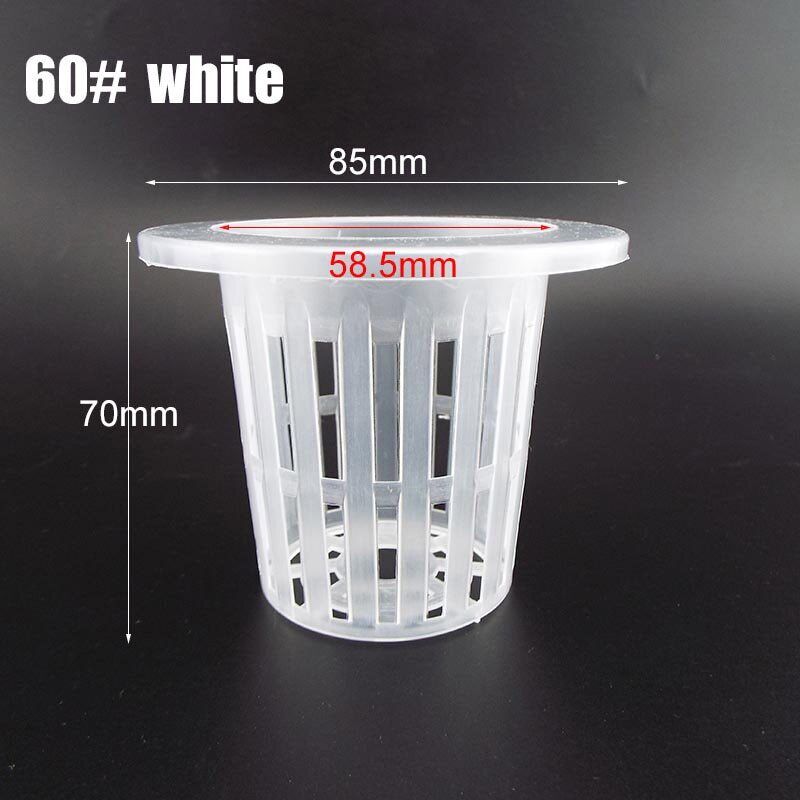 50Pcs Mesh Pot Net Cup Basket Hydroponic Nursery Aeroponic Plant Grow Clone Kit