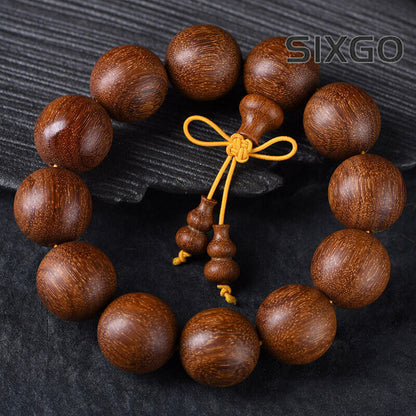 China Red Sandalwood 6/8/10/12/15/18/20/25MM Round Buddha Beads Fashion Bracelet