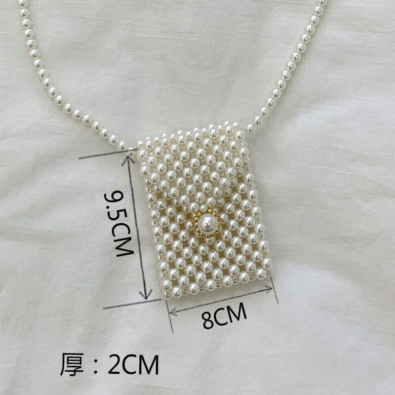 Mini Pearl Bag Handmade Vintage Beaded Fashion Shoulder Bag Luxury Coin Purse