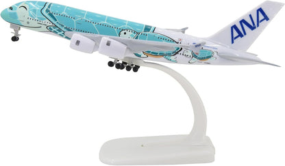 1:400 18cm A380 ANA Sea Turtle Metal Airplane Model Plane Toy Plane Model Green