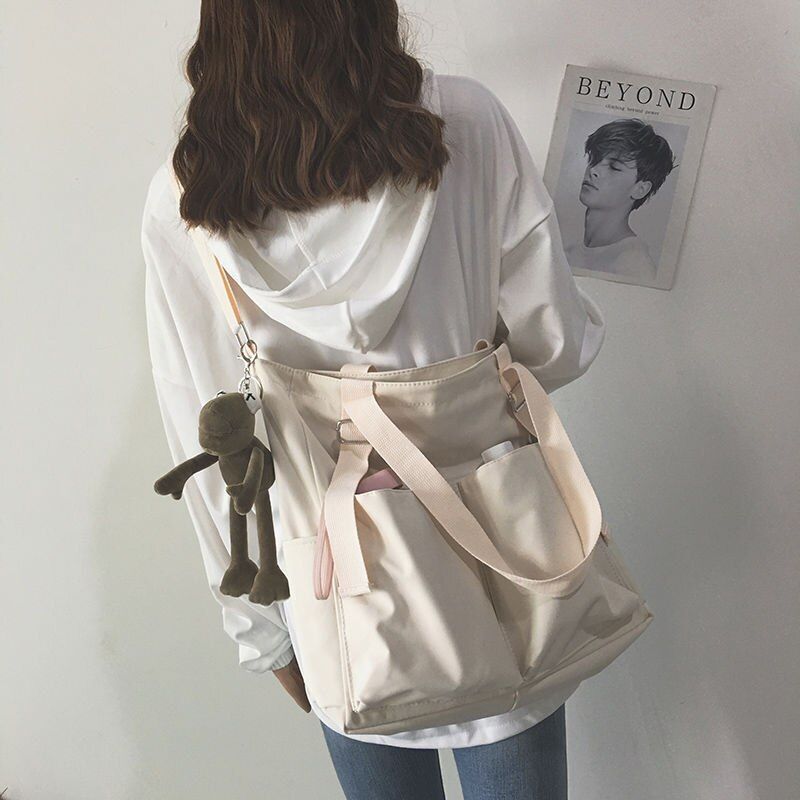 Waterproof Bag Large Canvas Messenger Student One-shoulder Bag Pouch Crossbody