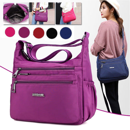 Women Ladies Waterproof Nylon Crossbody Shoulder Bag Travel Handbag Satchel Tote