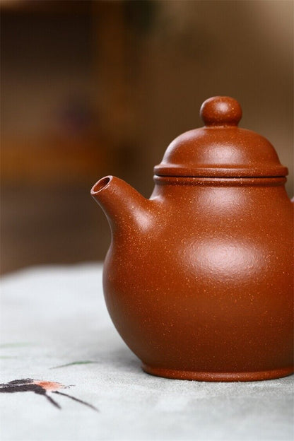 150cc chinese Yixing Handmade Zisha teapot Zhuni QiuShui Gongfu Hu Tea Pot