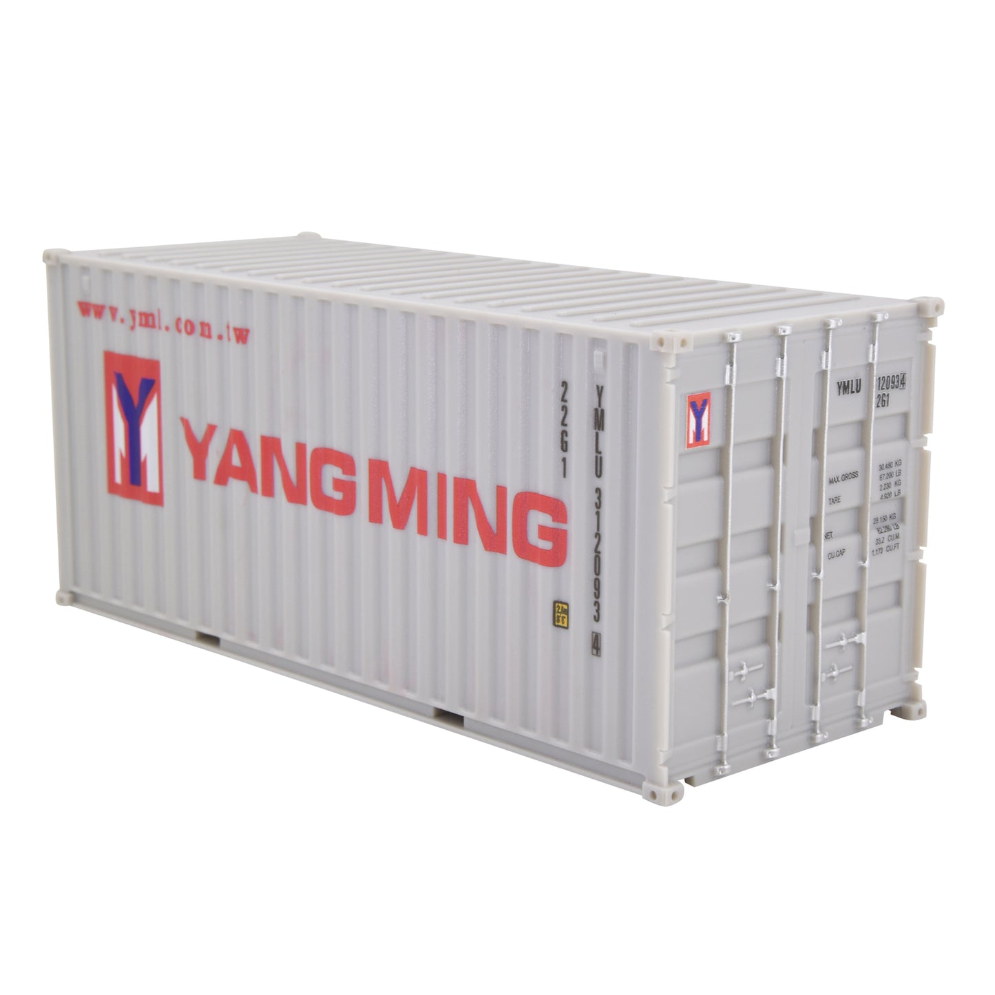 1:35 YANG MING 20GP Shipping Container Model Plastic Office Home Decorate Toy