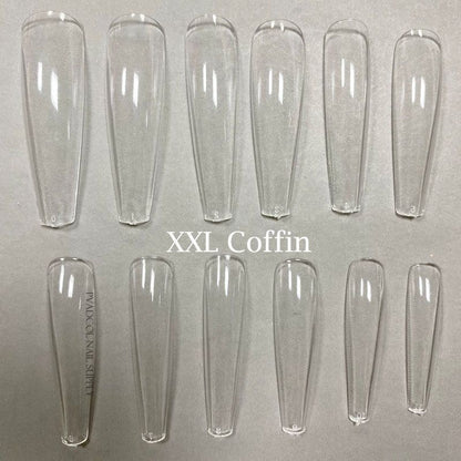 False Nail Tips 240Pcs XXL Square Full Covers Luxury Gel Press On Manicure Tools