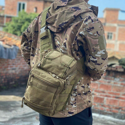 Large Military Sling Backpack Tactical Shoulder Bag Waterproof Outdoor Camping