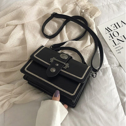 Female Casual Tote Bag Pu Leather Women's Handbag Rivet Shoulder Bags