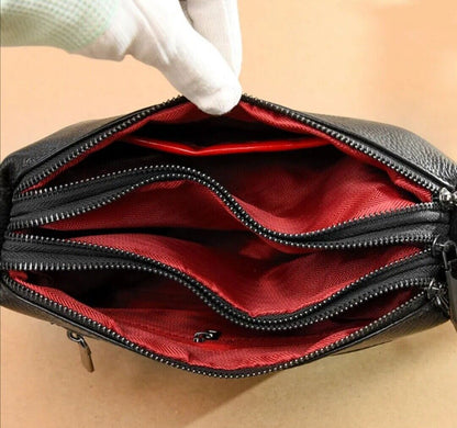 100% Genuine Leather Women Shoulder Bag Handbags Retro Crossbody Messenger Purse