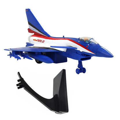 1/100 J-10 Pull Back Aviation Aircraft Plane Military Fighter Model Sound&Light