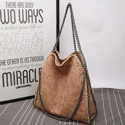 Frosted Material Handbag Woven Foldable Shoulder Women Multi-Funcation Bag Big