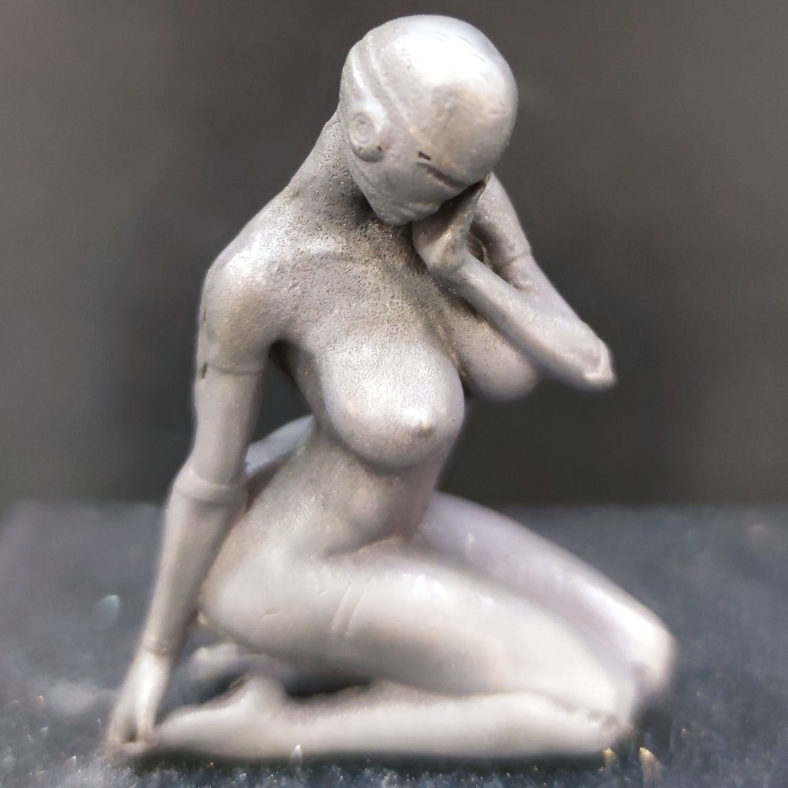 Copper Art Beauty Mechanical Female Robot Goddess Ornaments Statue