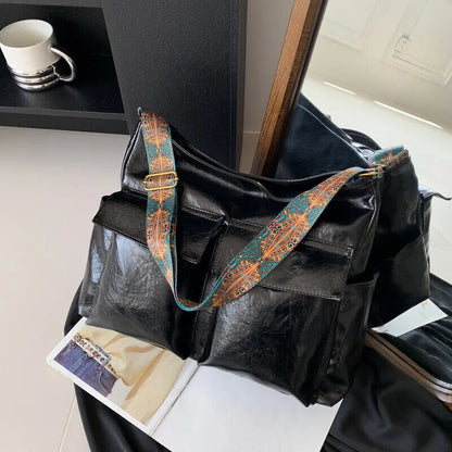Bag Pu Leather Multi Pocket Women's Handbag Shoulder Bags
