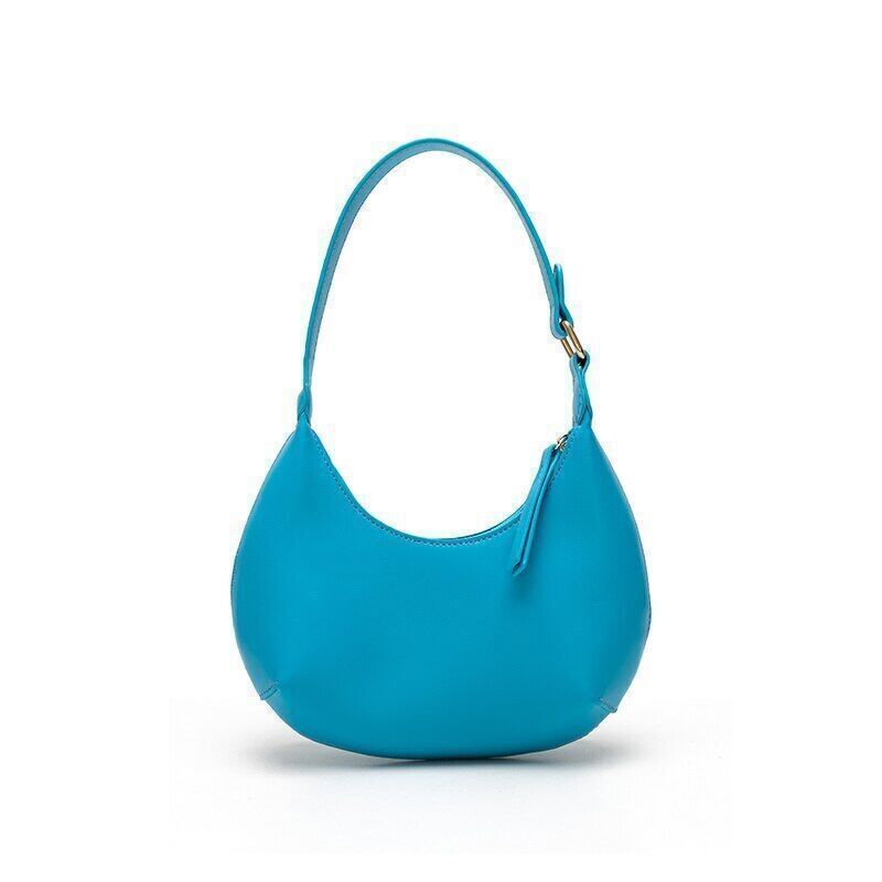 PU Leather Shoulder Bags Handbags Lady Half Moon Purses Women Tote Bags
