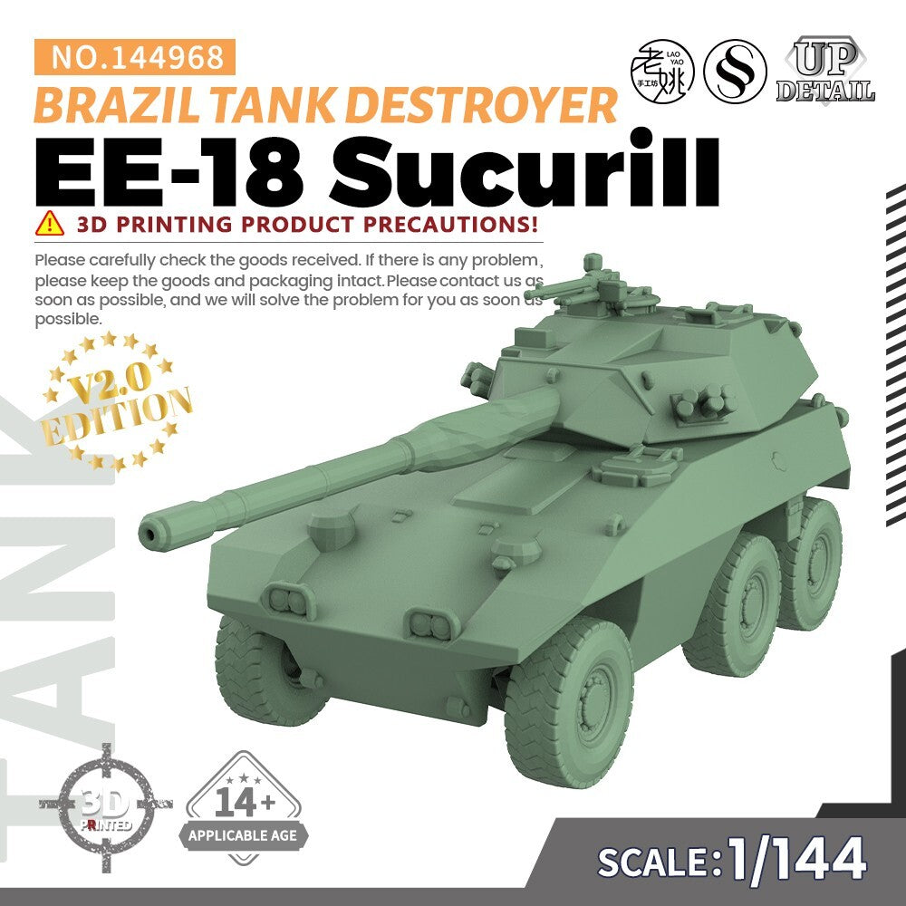 SSMODEL SS144968 1/144 Military Model Kit Brazil EE-18 SucuriII Tank Destroyer