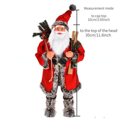 Christmas Ornaments 30-45cm Large Santa Claus Dolls Standing Figurine Home Decor