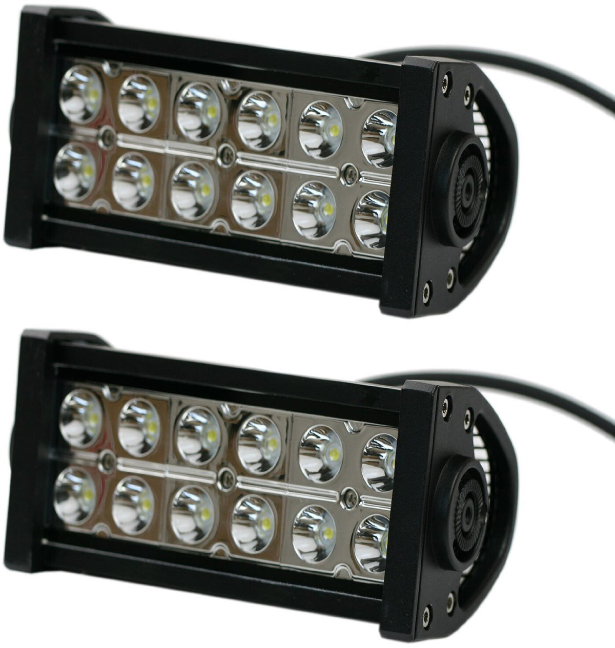 2 Pack Extremely Bright LED Off-road Driving Light Bars, IP67 Waterproof, 6000K