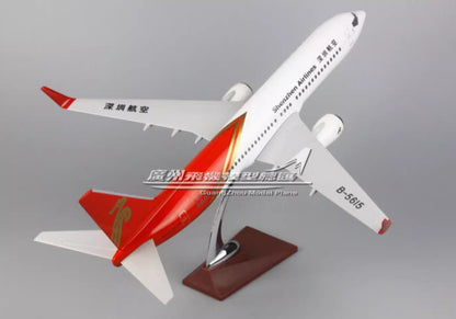 47CM Shenzhen Airlines BOEING 737-800 B-5615 Plane Resin Aircrarft Model
