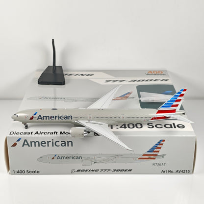 1:400 Aviation American B777-300ER Passenger Plane Diecast Aircraft Model