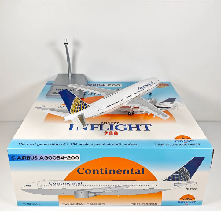 1:200 InFlight Continental A300B4-200 N14977 Airplane Diecast Plane Model