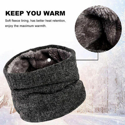 Winter Hiking Scarf Bandana Mask Cashmere Knitted Neck Warmer Face Fleece Shawl