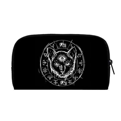 Cute Black Witch Wallet Money Bags Skull Gothic Purses Credit Card Phone Holder