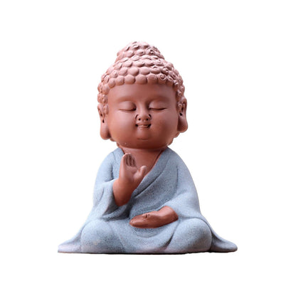 Buddha Purple Sands Tea Pet 11cm 4.4in Tea Tray Accessory Tea Ceremony