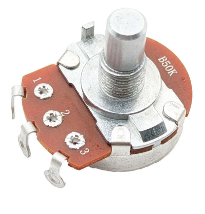 8 Pack 50K Ohms Potentiometer, 1/2W, Panel Mount, Single Turn, Round Shaft
