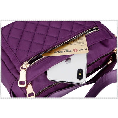 Shoulder Bags Handbags Solid Messenger Bag Small Nylon Purse 22*10*15CM Zipper