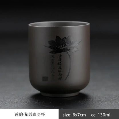 Chinese Yixing Purple Clay Teacup Oolong Tea Handmade Boutique Single Cup