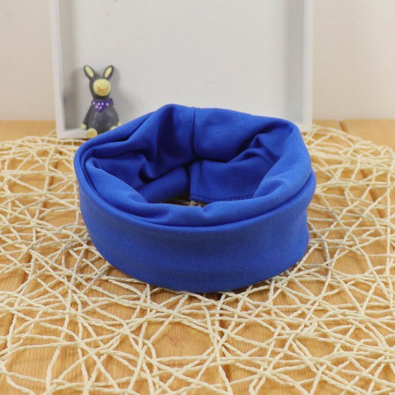 Hats Scarf Solid Knitted Cotton Baby Children Warm Earmuffs Colorful Crown Caps