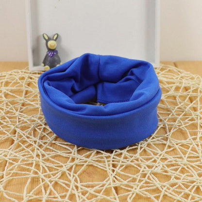 Hats Scarf Solid Knitted Cotton Baby Children Warm Earmuffs Colorful Crown Caps
