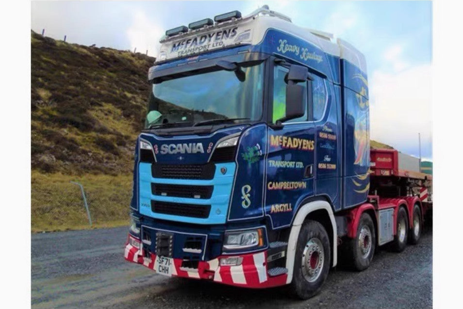 1:50 WSI SCANIA S CS20H 8X4 Wind Power Trailer MCFADYENS Machine Diecast Model