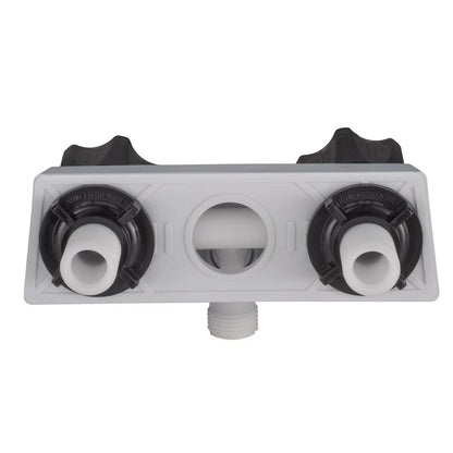 RV Camper Shower Valve Diverter 4inch w/Dual Knobs Plastic Left Handle Compact
