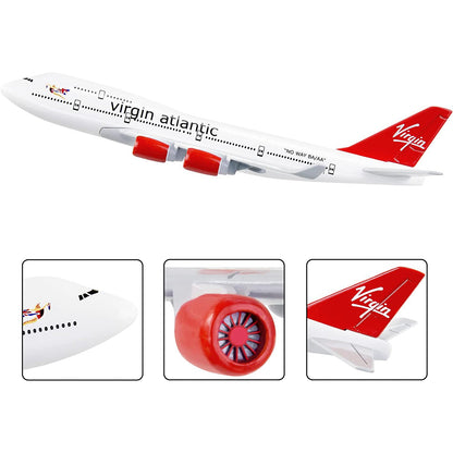 1/400 16cm Virgin Atlantic B747 Airplane Model Alloy Aircraft Bar Decor Gift