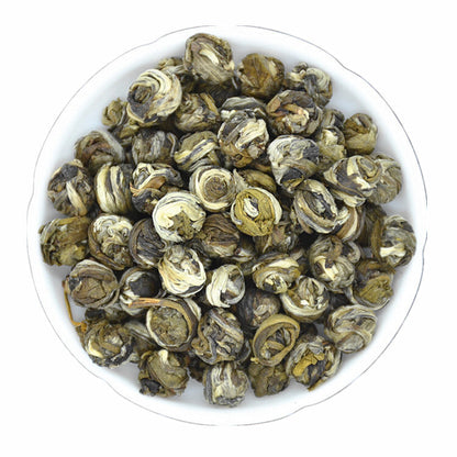 Premium Jasmine Dragon Pearl Loose Leaf Chinese Green Tea Hand Rolled Balls