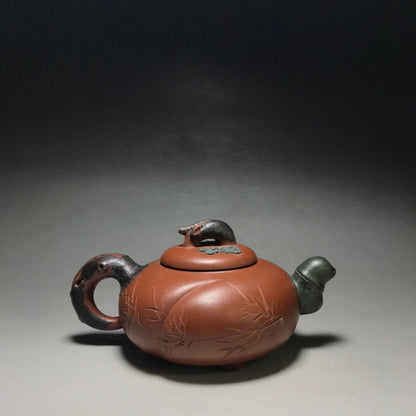 Chinese Yixing Zisha Clay Handmade Exquisite Teapot （岁寒三友 底款：蒋蓉）