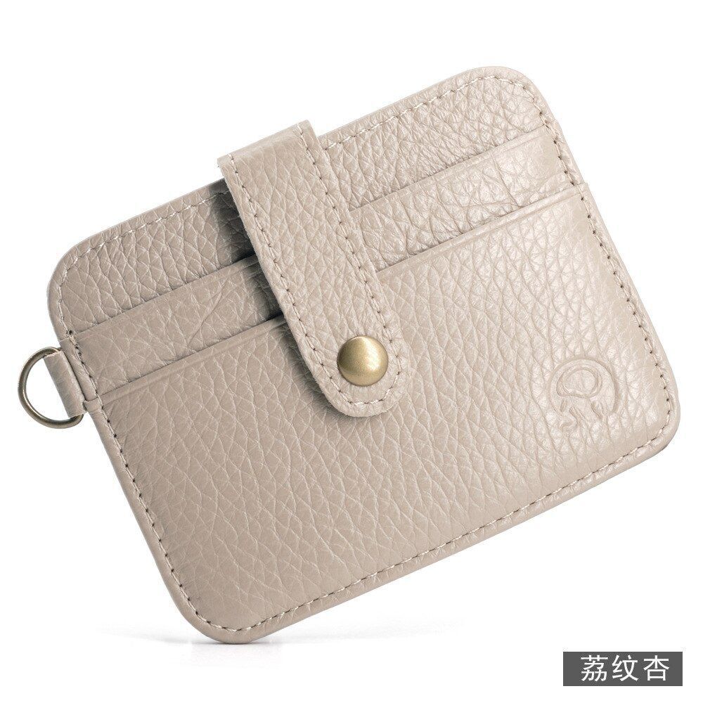 Genuine Leather Thin Wallet Credit Card Holder Key Holder Bag Cash Purse Cotton
