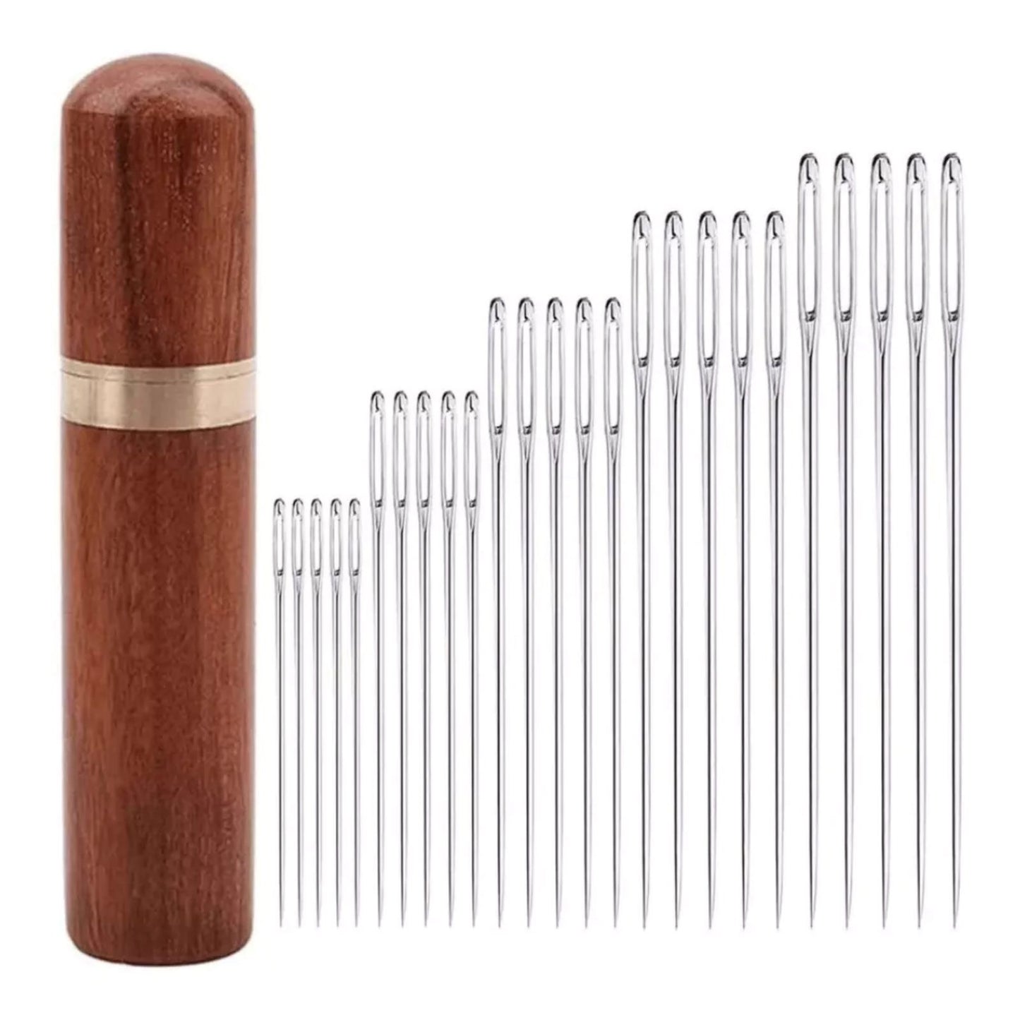 New 25Pcs Large Eye Needles Stitching Needle Hand Sewing Embroidery Needle