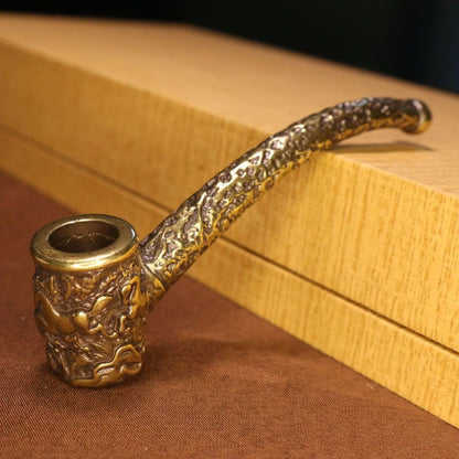 Antique Brass Pipe Horse Success Design Vintage Tobacco Pipe 110mm
