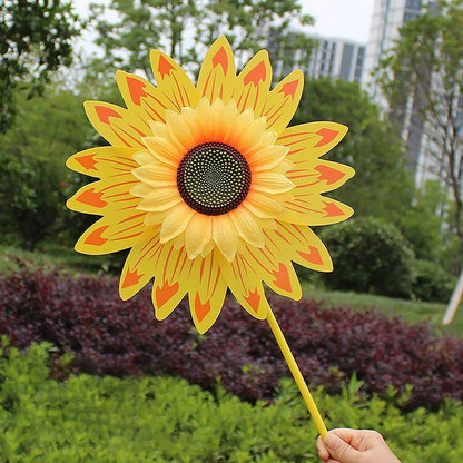 Sunflower Windmills Colorful Wind Turbines Lawn Garden Party Decorations 28x29cm