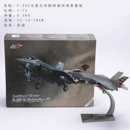 1:72 AF1 Lockheed Martin F-35C Lightning II Shipborne Fighter Diecast Model