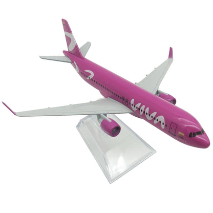 A320 Viva Air Pink Civil Airliner Model 16cm Simulation Aircraft Plane Ornaments