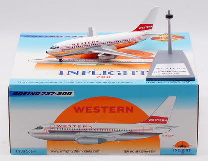 1:200 Inflight200 WESTERN Boeing 737-200 Passenger Plane Diecast Aircraft Model