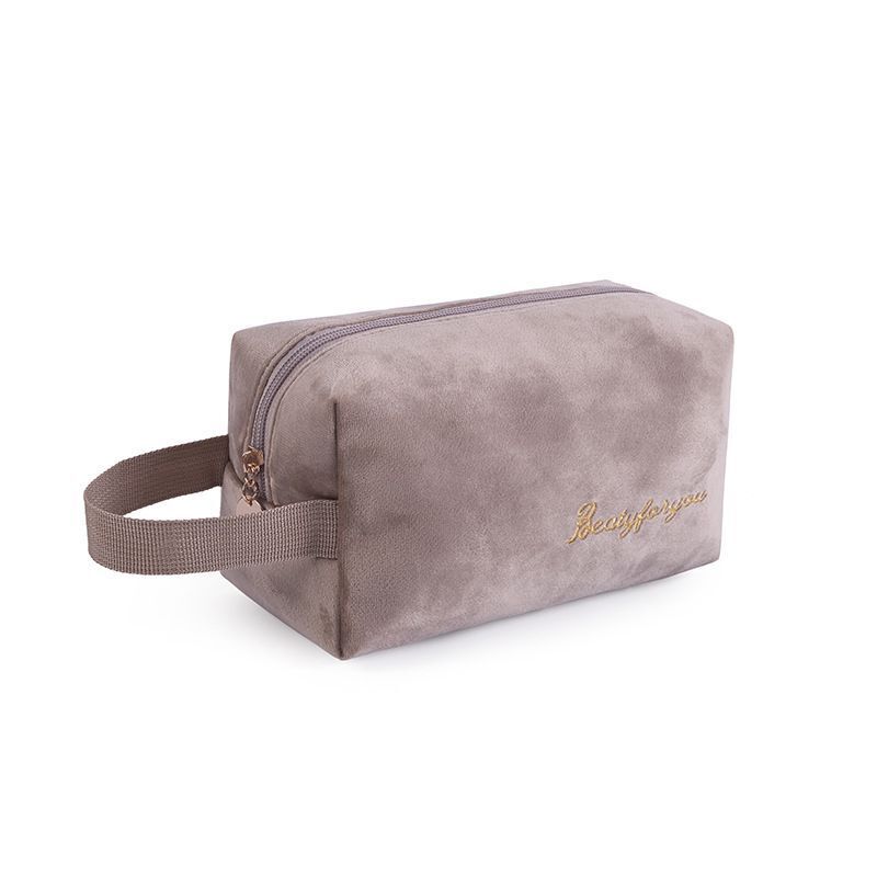 Cosmetic Bag Soft Velvet Make Up Storage Toiletry Package Travel Organizer Pouch
